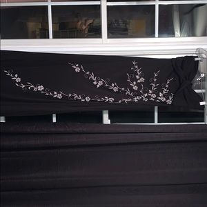 Black floral sparkly design dress